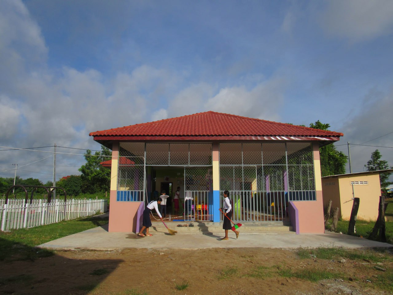 School building maintenance in Kakot Village
