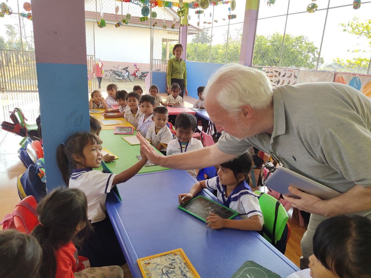 School supplies for children in Kakot Village